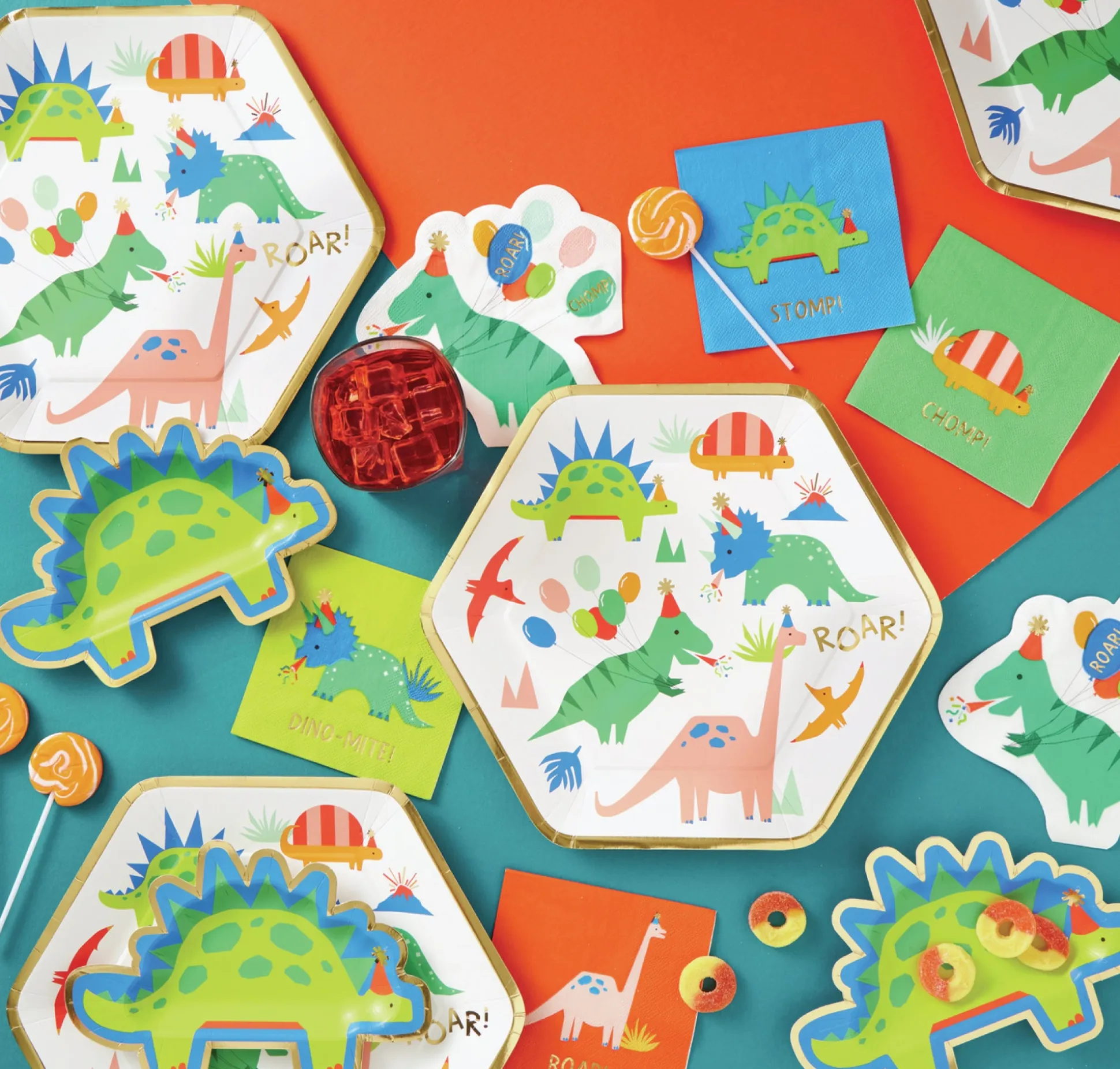 Dino Party Dessert Plates 8ct