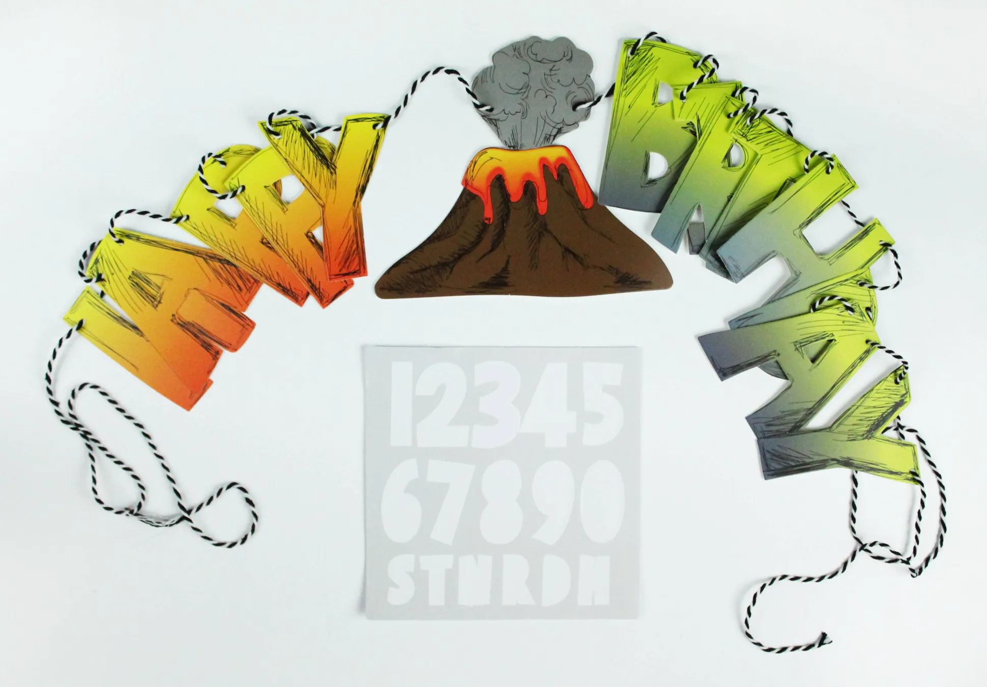 Dinosaur Birthday Age Banner