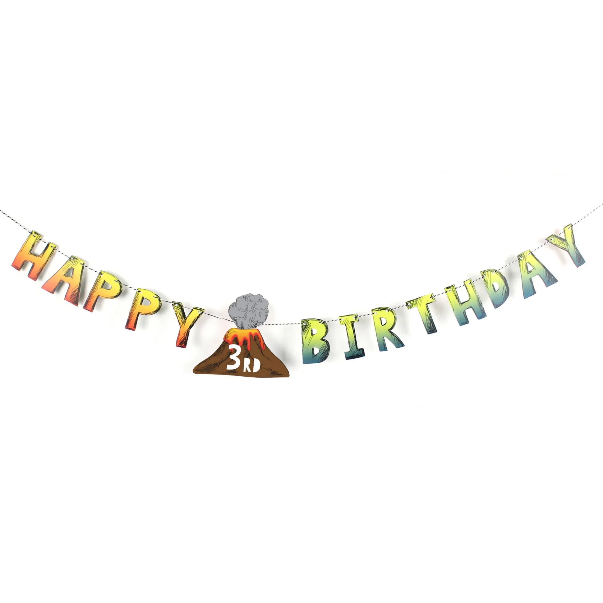 Dinosaur Birthday Age Banner