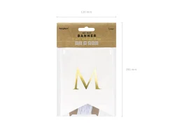 DIY White and Gold Mr. & Mrs. Pennant Banner