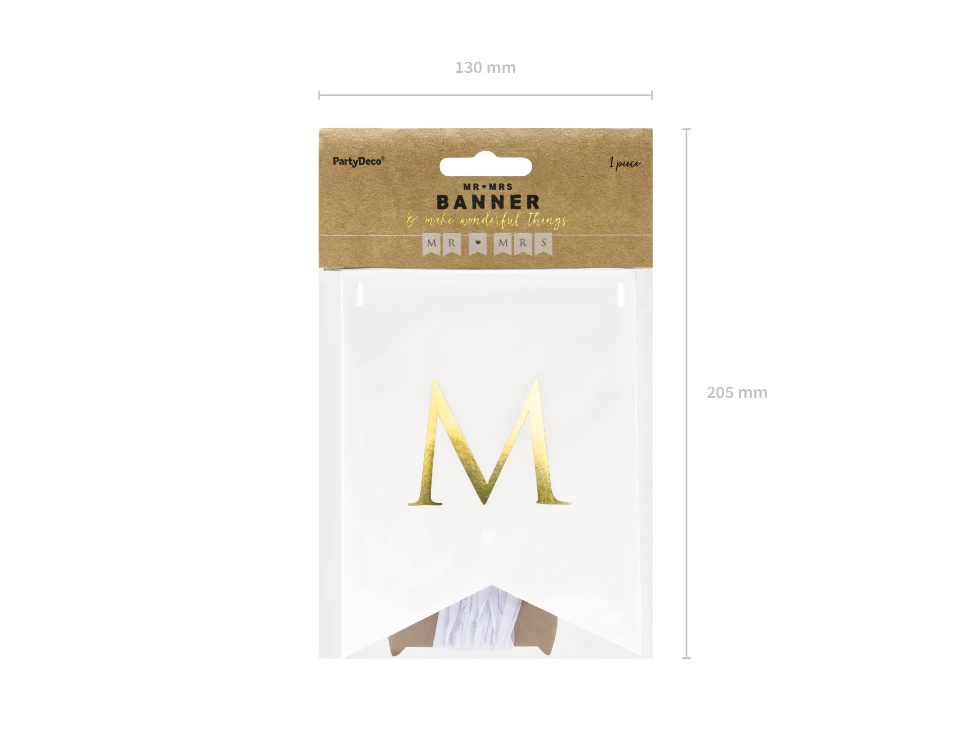 DIY White and Gold Mr. & Mrs. Pennant Banner