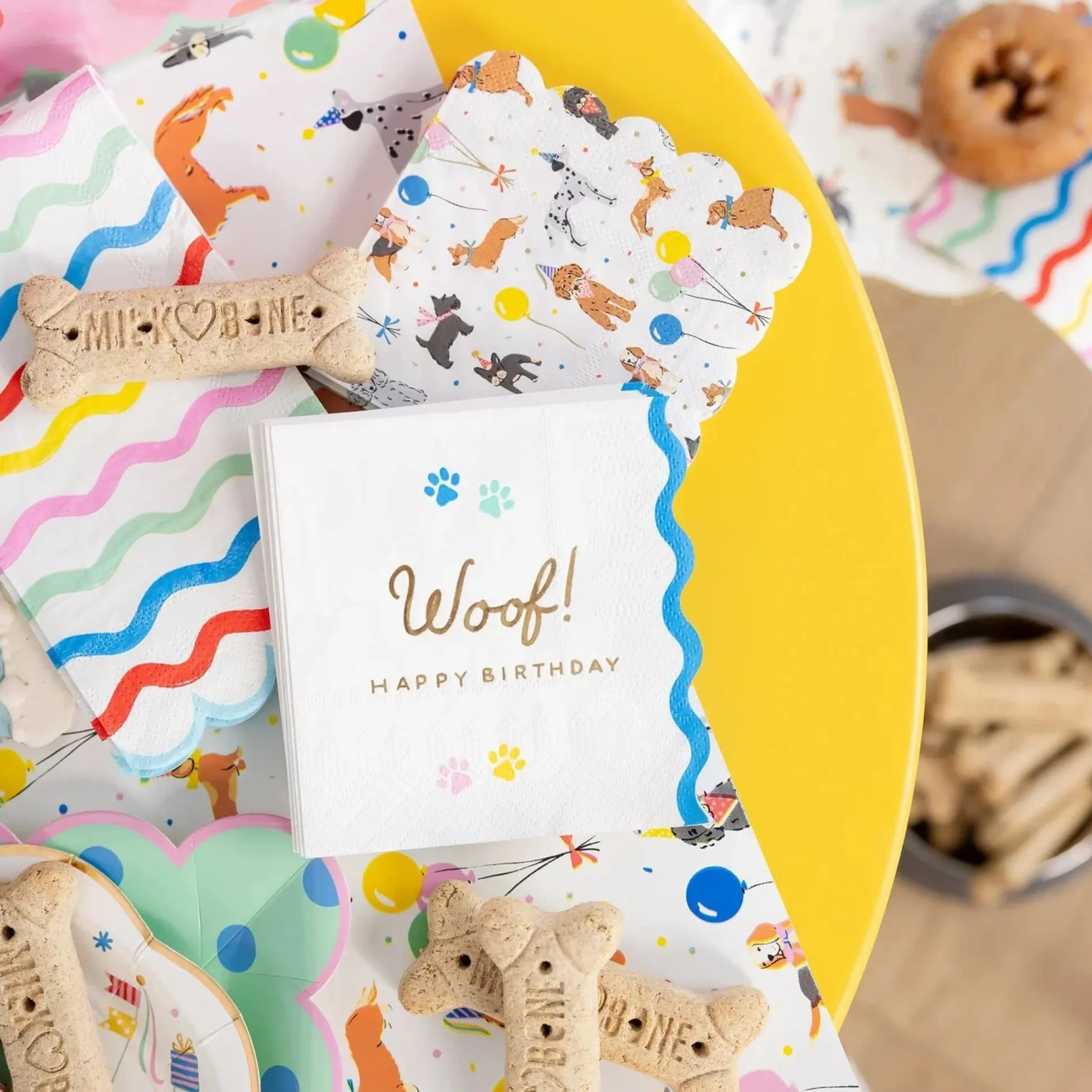 Dog Birthday Party Paper Table Runner 10ft
