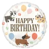 Dog Party Happy Birthday Foil Balloon 18in
