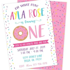 Donut Birthday Party Invitation
