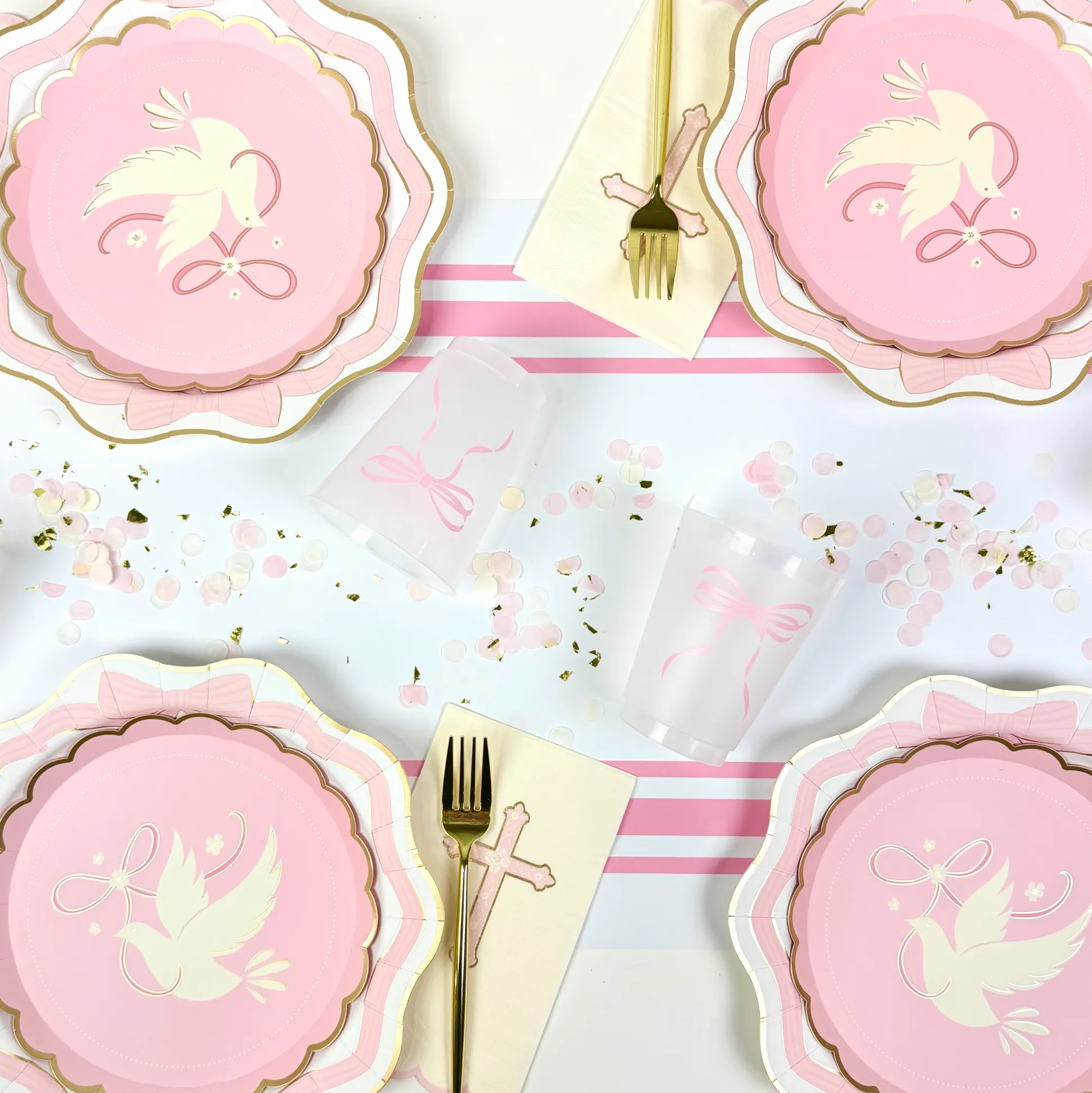 Dove Petal Pink Dessert Plates 8ct