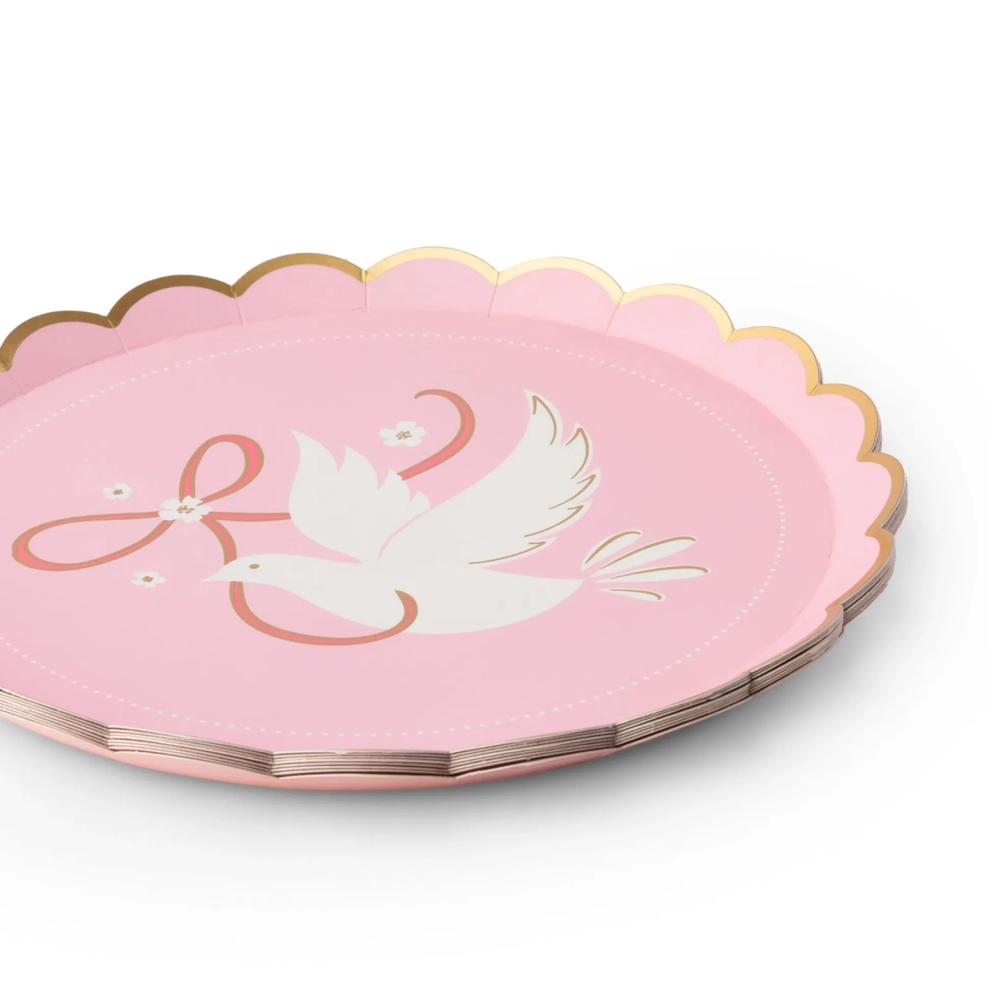 Dove Petal Pink Dessert Plates 8ct