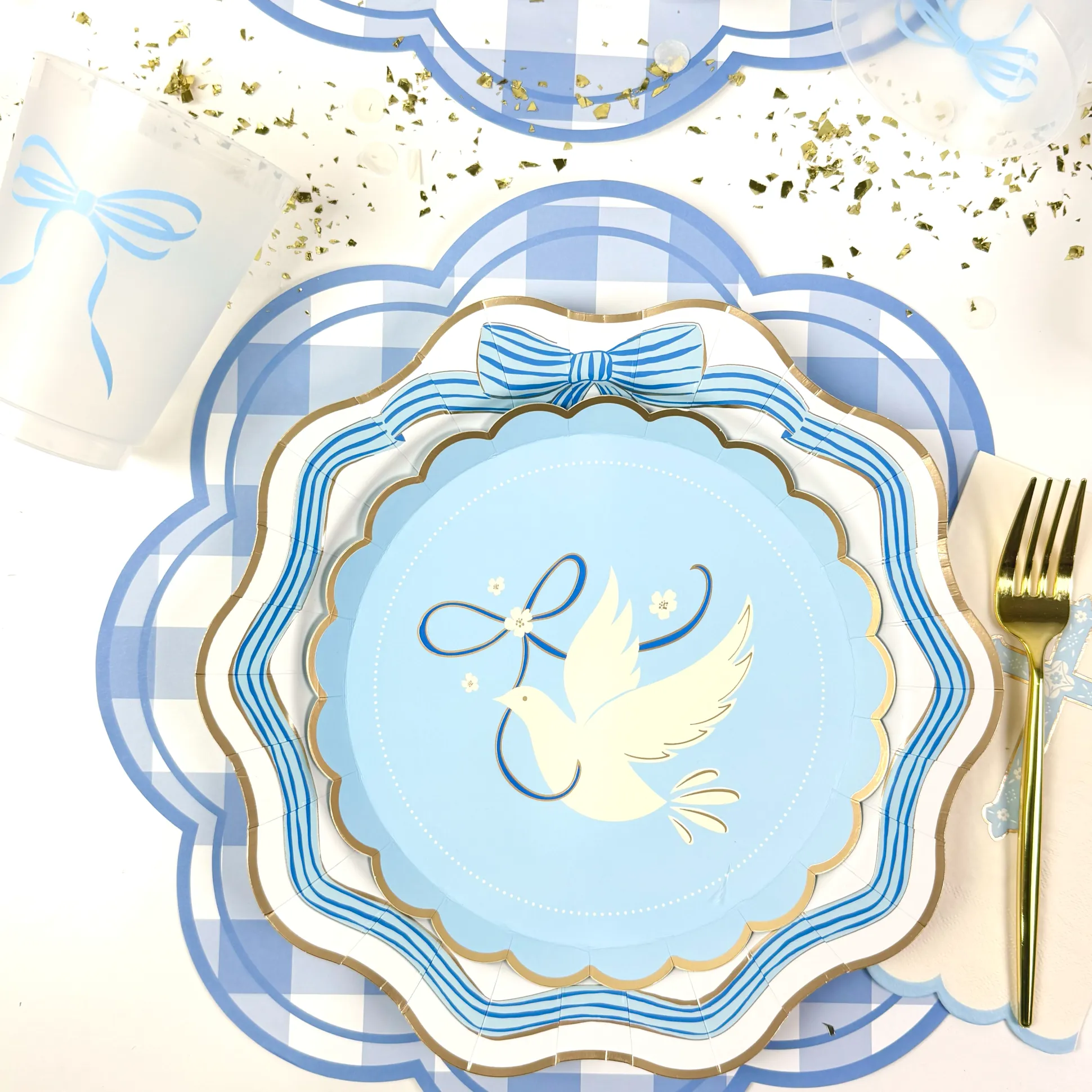 Dove Sky Blue Dessert Plates 8ct