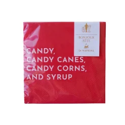 Elf Candy Red Dessert Napkins 24ct
