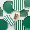 Emerald Green Cabana Striped Paper Guest Towels 20ct