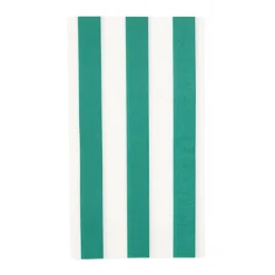Emerald Green Cabana Striped Paper Guest Towels 20ct