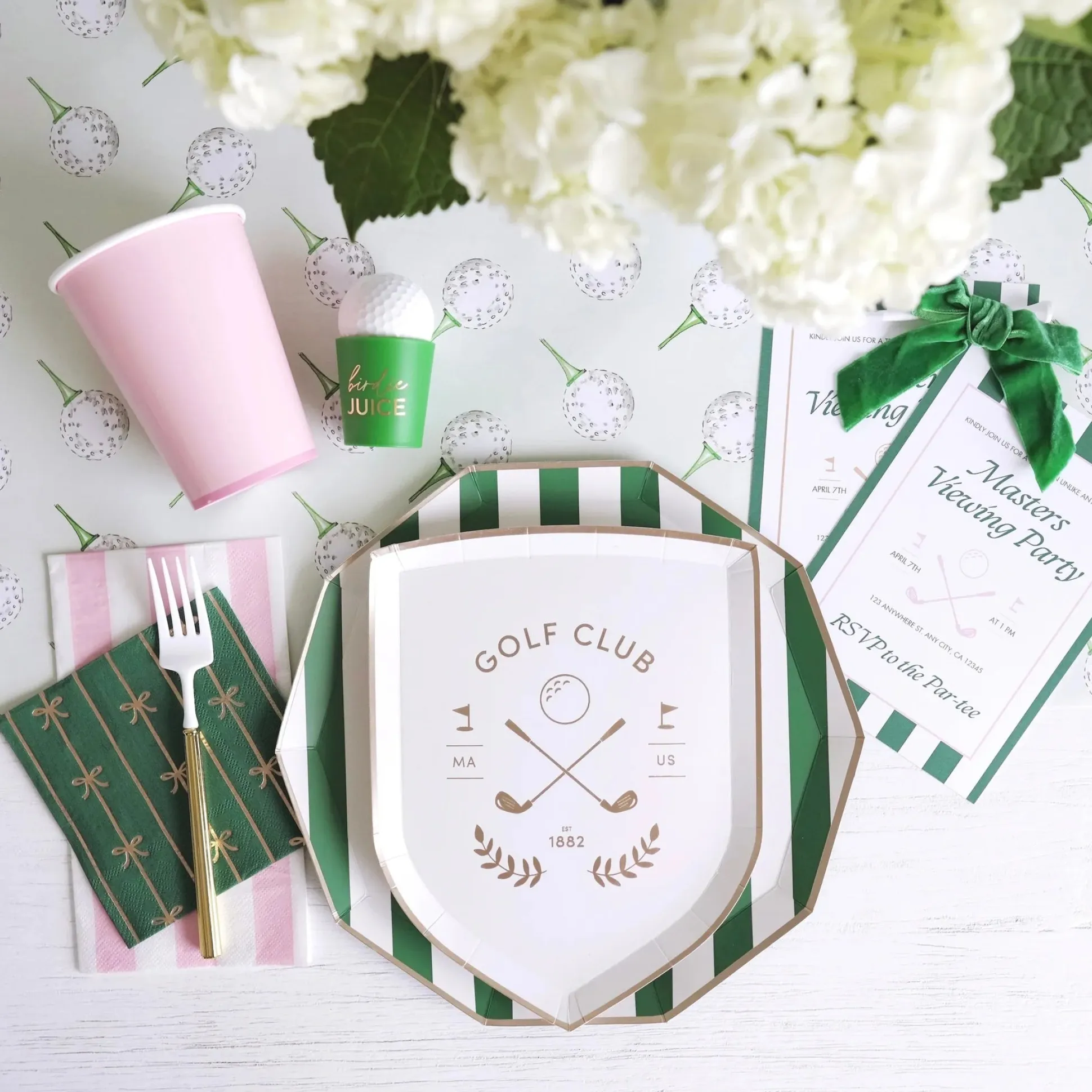 Emerald Green Cabana Striped Dinner Plates 8ct