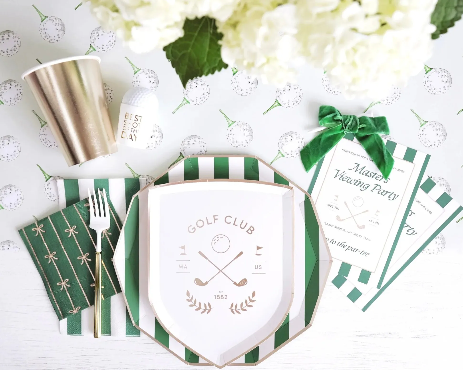 Emerald Green Cabana Striped Dinner Plates 8ct
