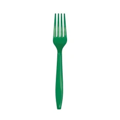 Emerald Green Plastic Forks 24ct