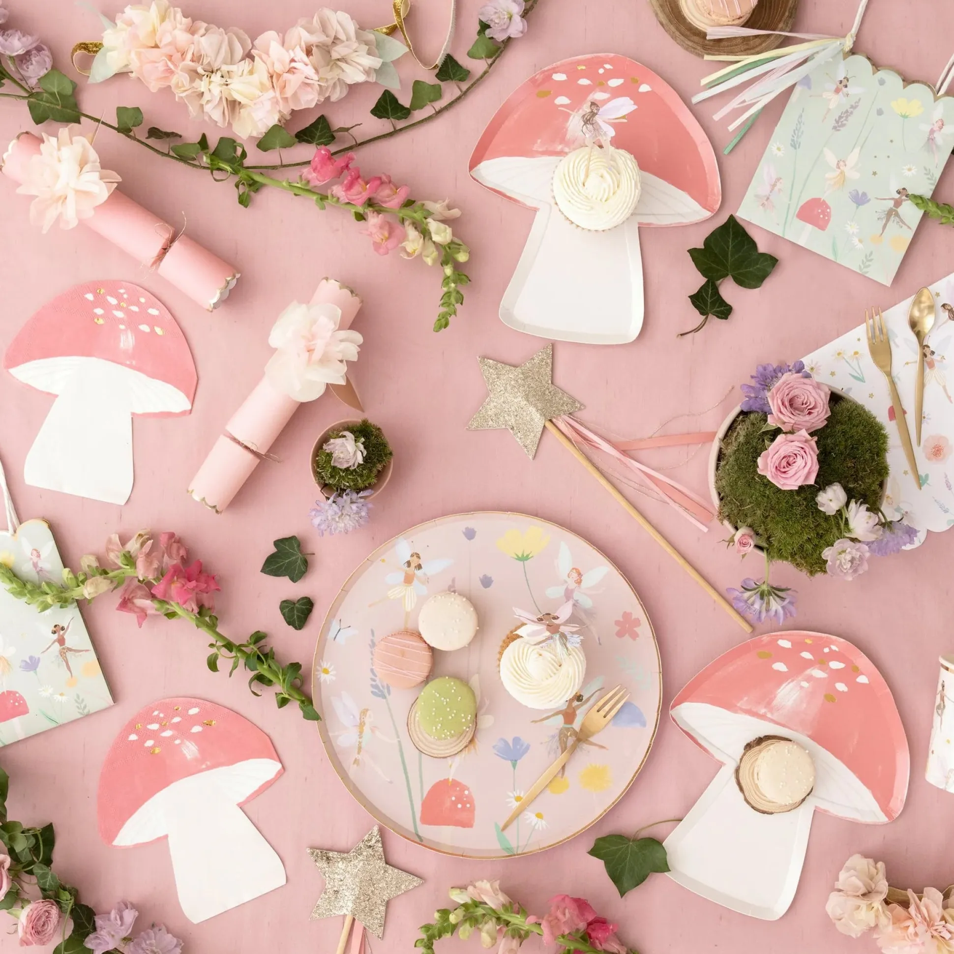 Fairy Mushroom Lunch Plates 8ct