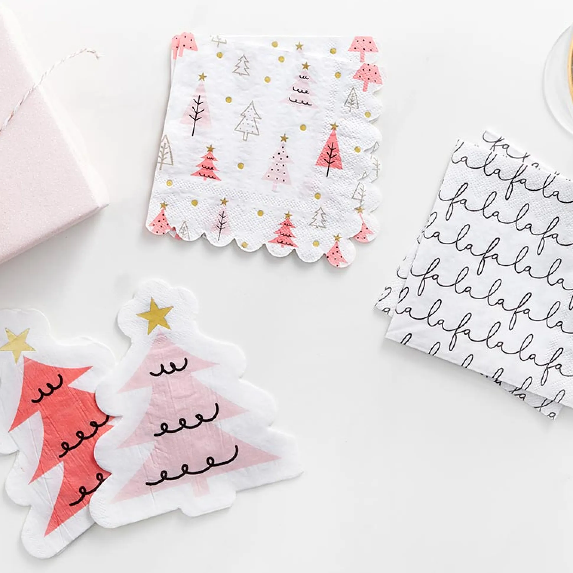 Fa La La Christmas Dessert Napkins 20ct