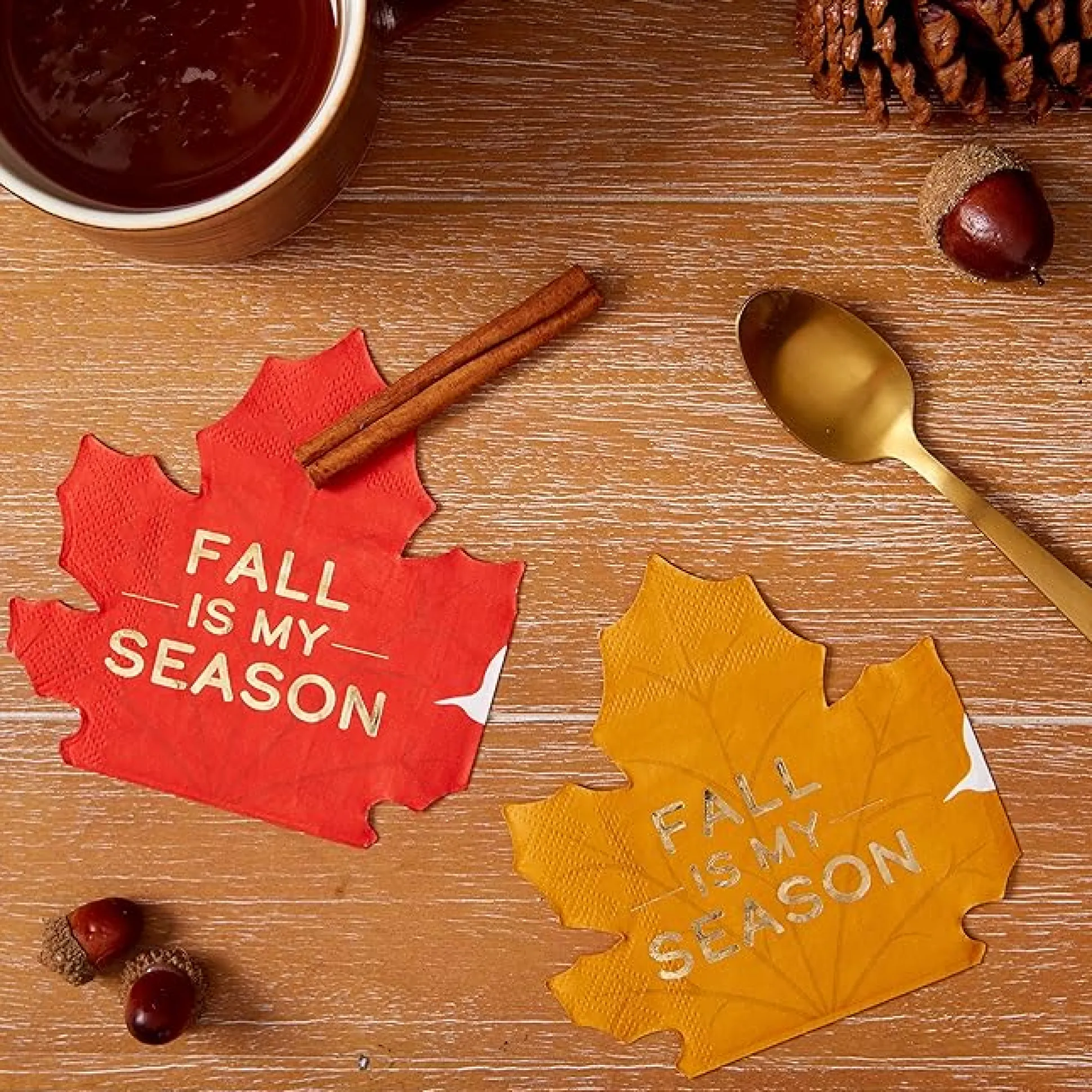 Fall is My Season Leaf Dessert Napkins 20ct