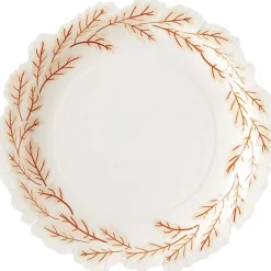 Fall Leaf Wreath Lunch Plates 8ct