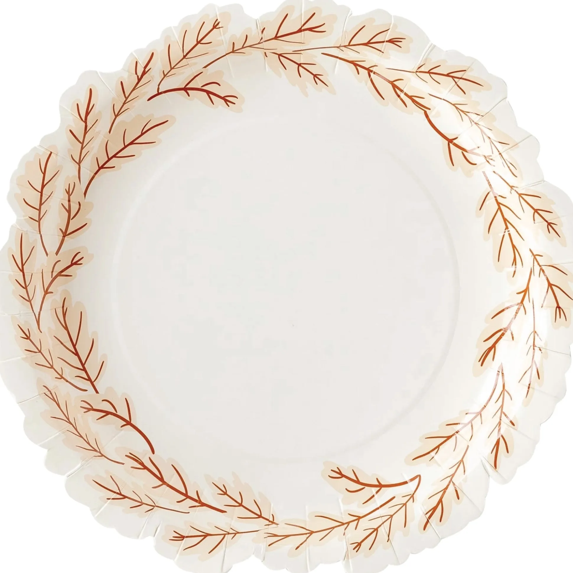 Fall Leaf Wreath Lunch Plates 8ct
