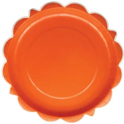Falloween Rust Scalloped Lunch Plates 8ct