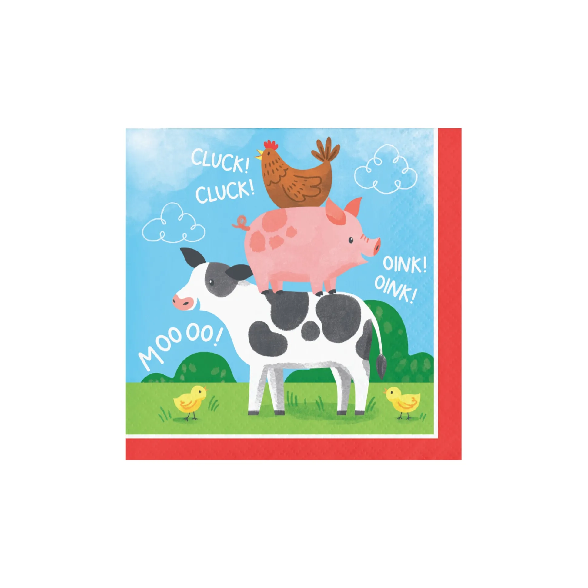Farm Animals Dessert Napkins 16ct