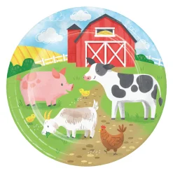 Farm Animals Lunch Plates 8ct
