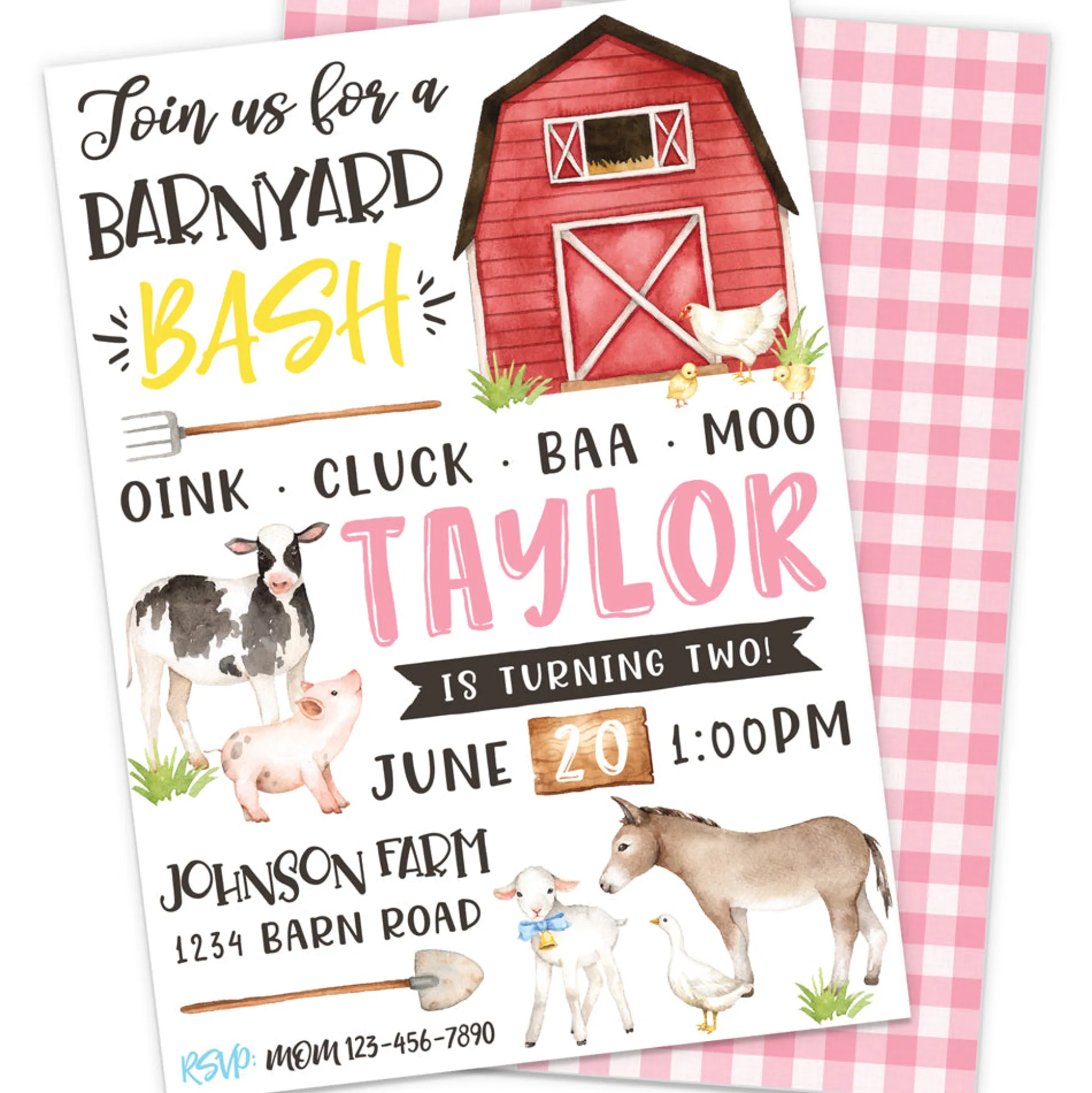 Farm Birthday Party Invitation