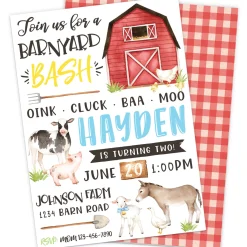 Farm Birthday Party Invitation