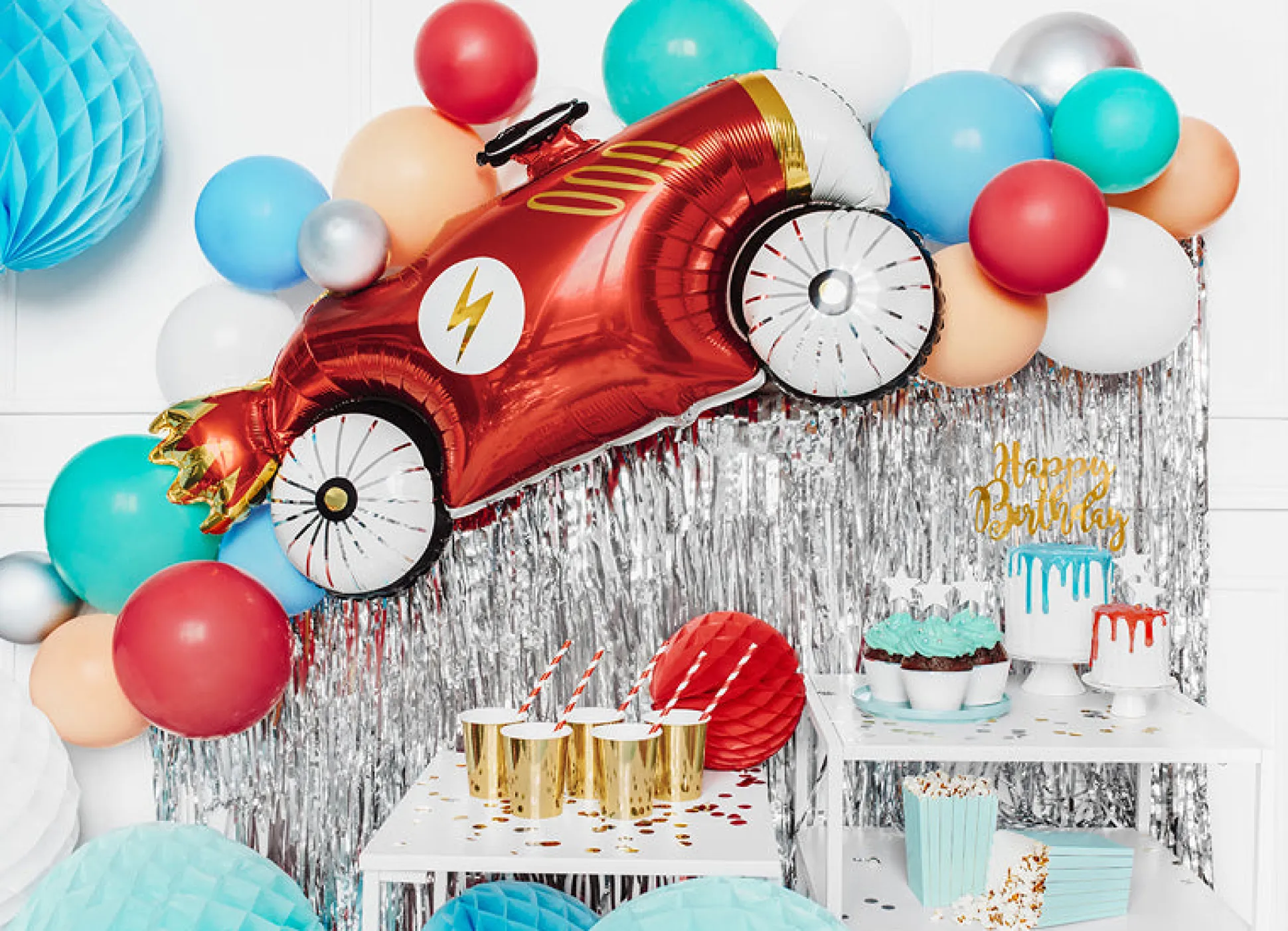 Fast Race Car Foil Balloon 36in