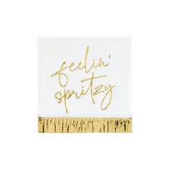 Feelin' Spritzy Gold Fringe Dessert Napkins 20ct