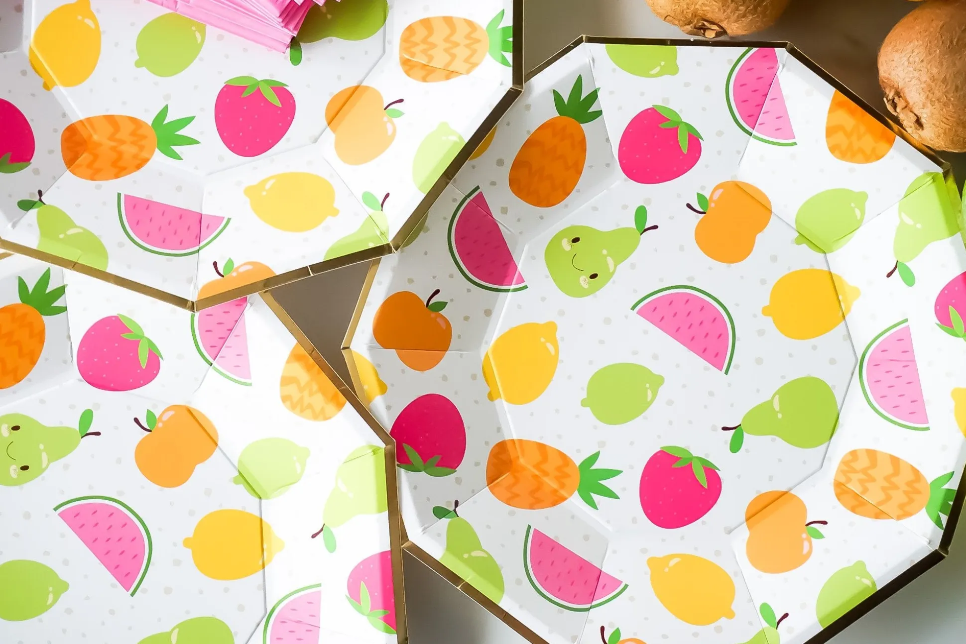 Festive Fruit Dessert Plates 8ct