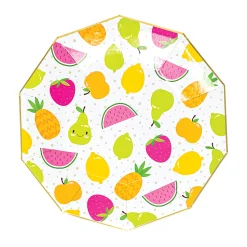 Festive Fruit Dessert Plates 8ct