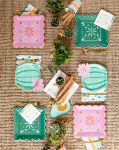Fiesta Fringed Dessert Napkins 24ct