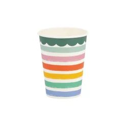 Fiesta Striped Paper Cups 8ct