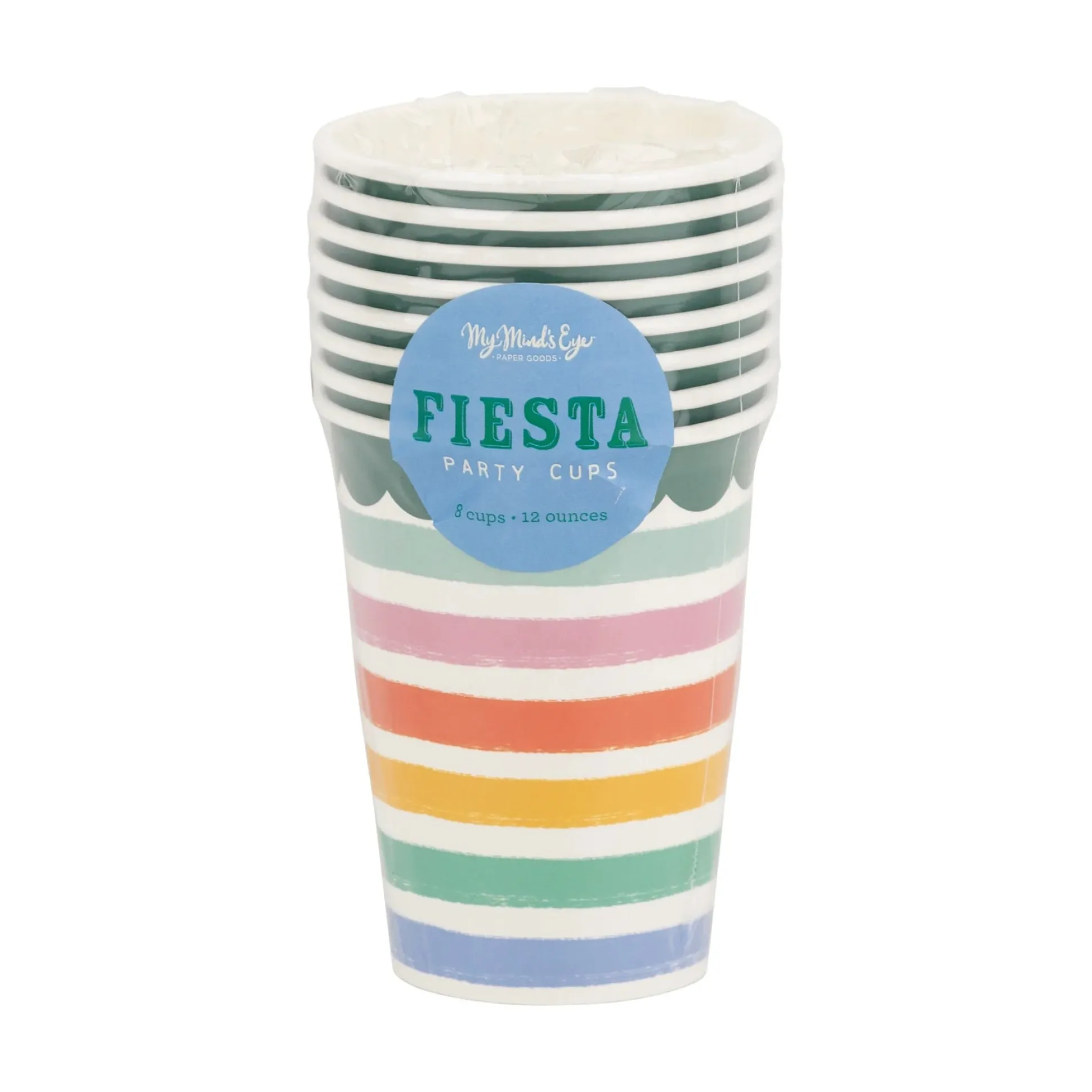 Fiesta Striped Paper Cups 8ct