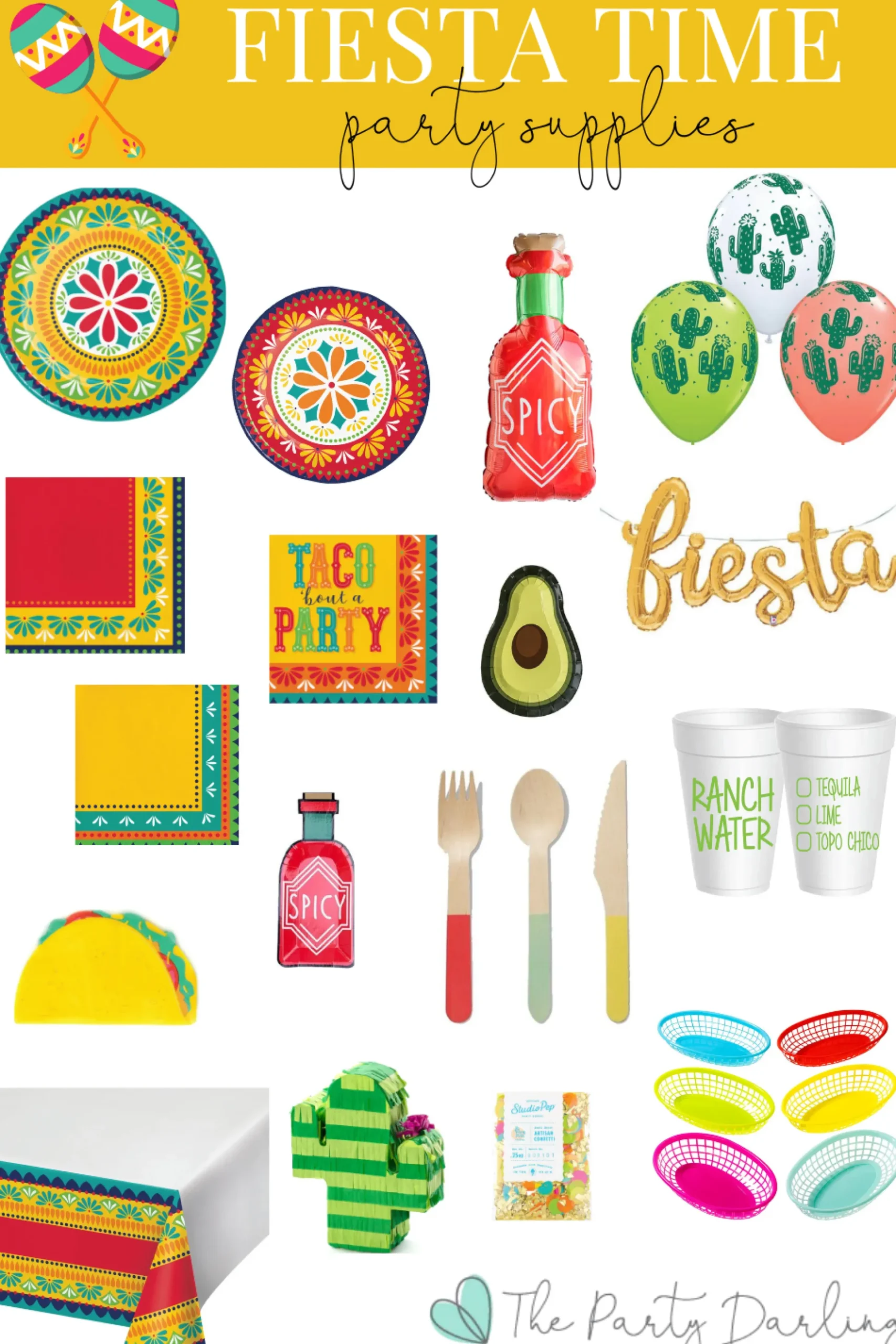 Fiesta Time Paper Dessert Plates 8ct