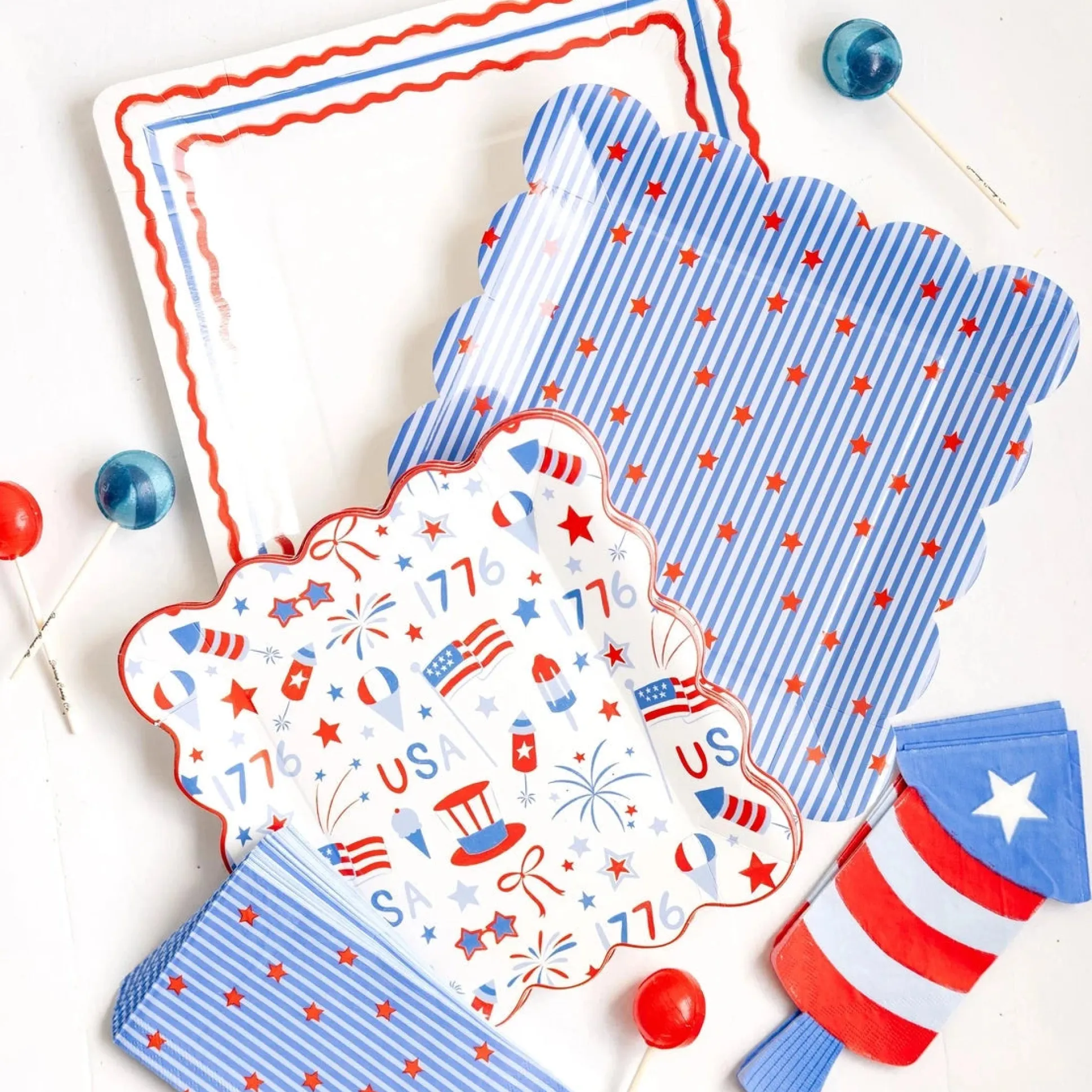 Firecracker Shaped Paper Lunch Napkins 24ct
