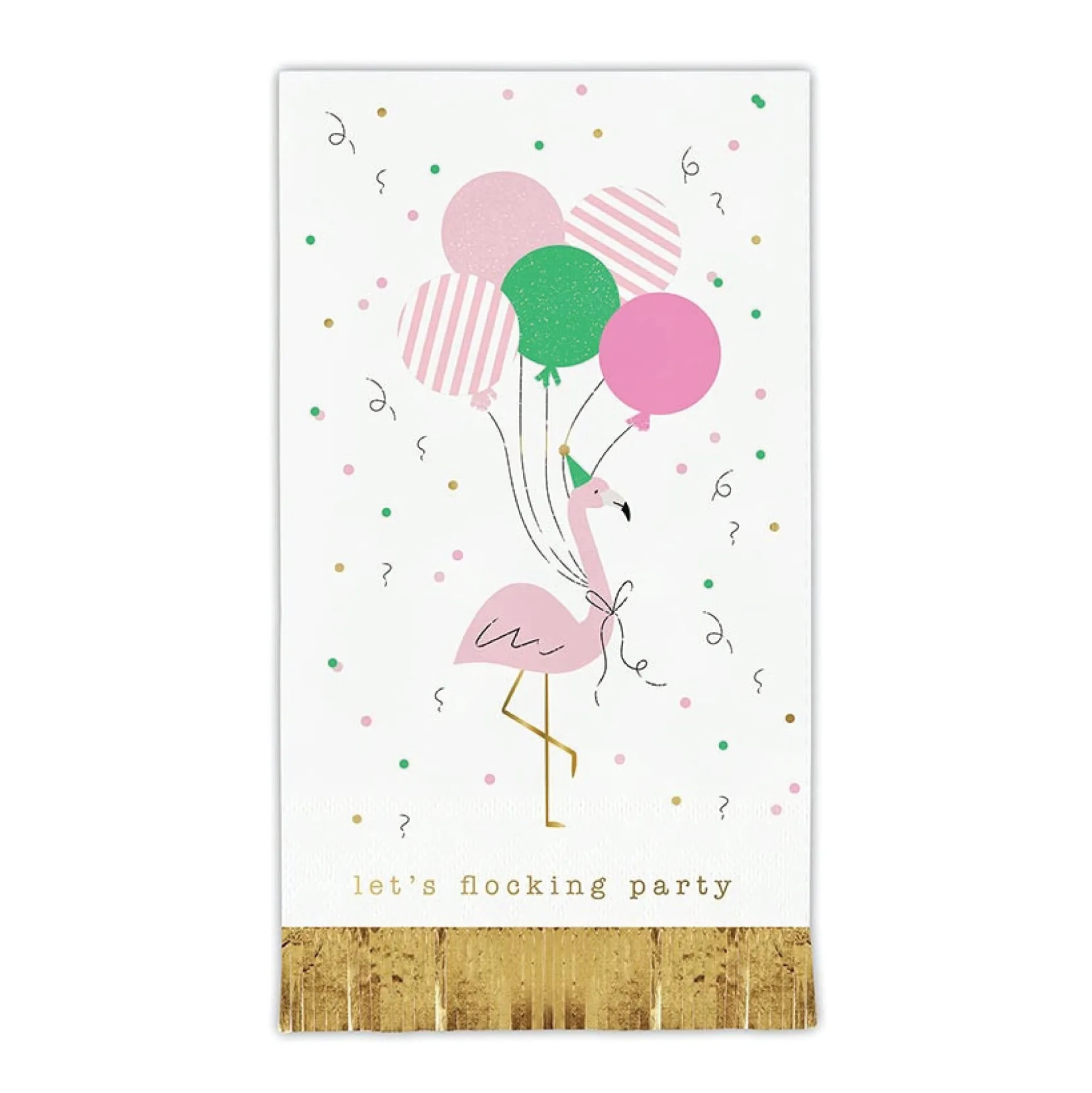 Flocking Party Foil Fringe Guest Towels 20ct