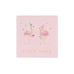 Flock Tails Pink Flamingo Dessert Napkins 20ct