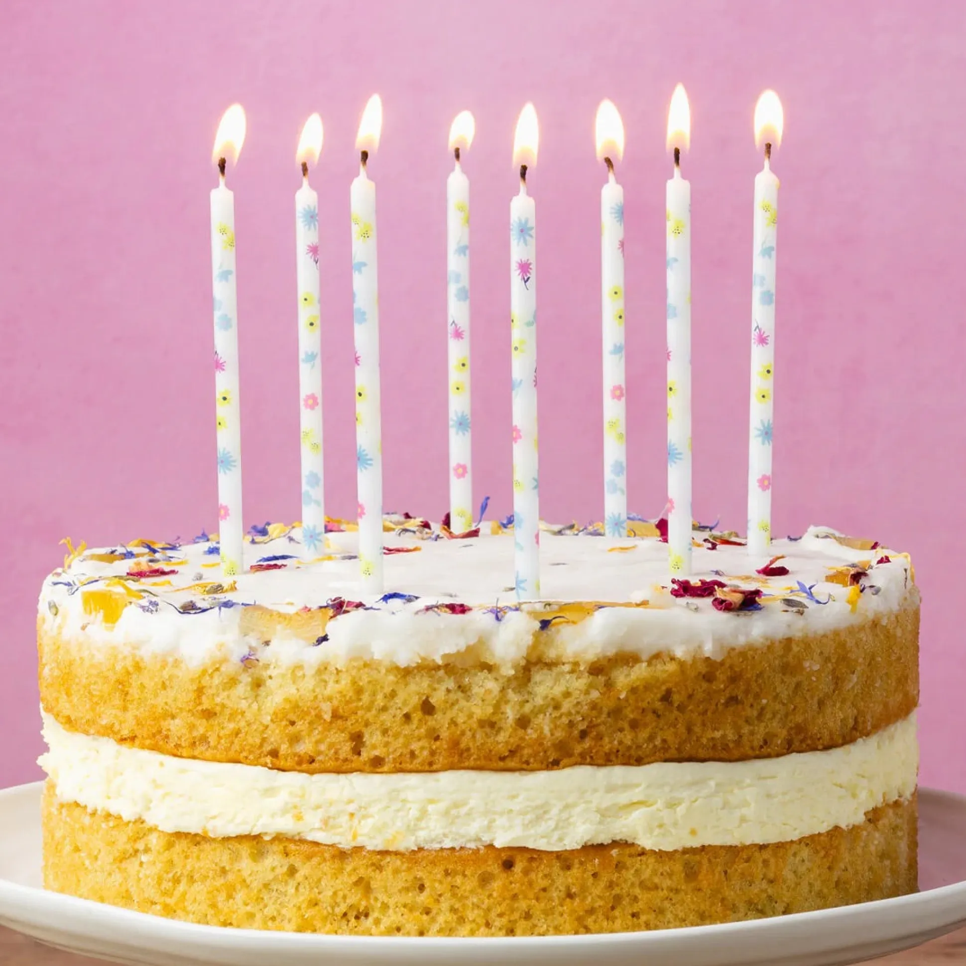 Floral Birthday Candles 16ct