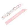 Floral Bride-to-Be & Pink Bridesmaid Sashes 6ct