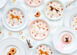Floral Horse Dessert Plates 6ct