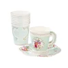 Floral Paper Teacups & Saucers Set 12ct