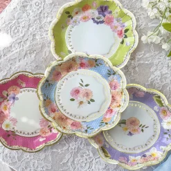 Floral Tea Party Assorted Dessert Plates 16ct