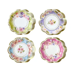 Floral Tea Party Assorted Dessert Plates 16ct