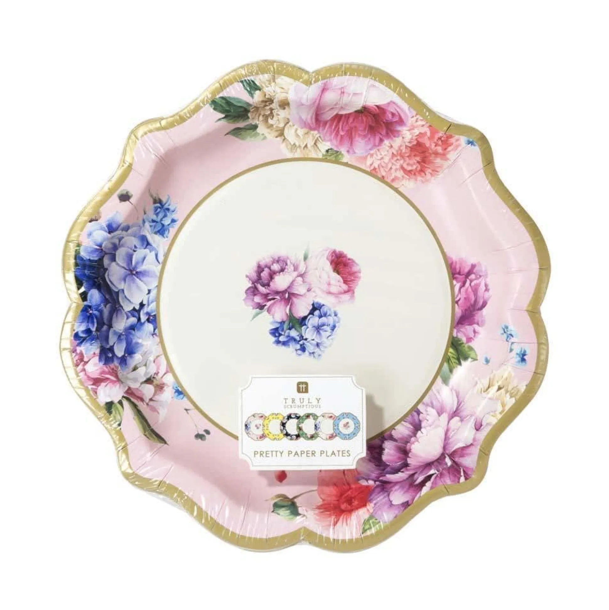 Floral Tea Party Plates Assortment 12ct