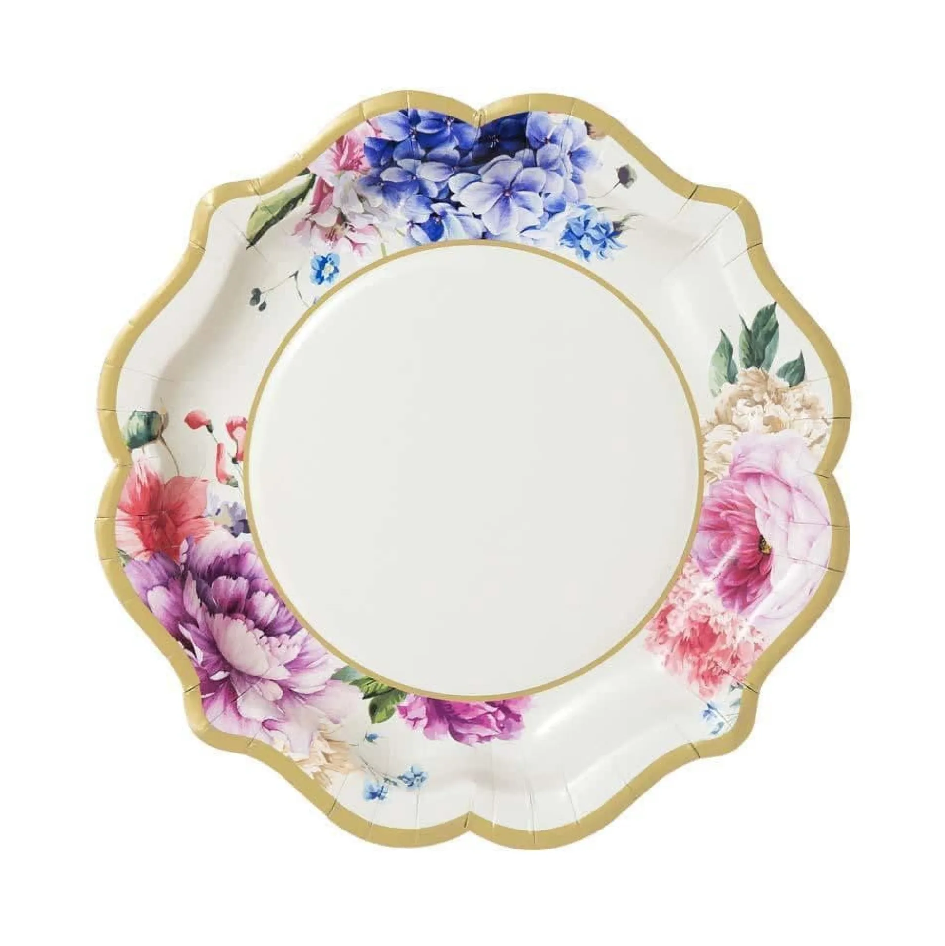 Floral Tea Party Plates Assortment 12ct