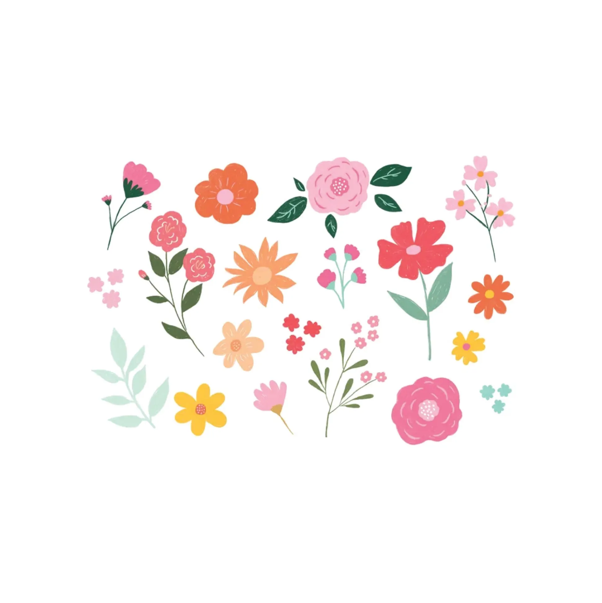 Floral Temporary Tattoos 19ct