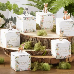 Floral Woodland Baby Favor Boxes 24ct