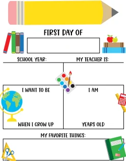 Free Printable First Day of School Photo Sign