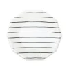 Frenchie Black Striped Dessert Plates 8ct